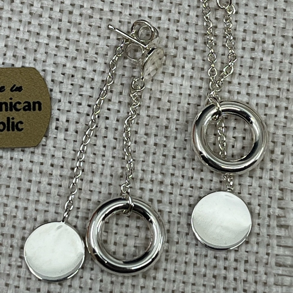 Vintage Sterling Silver Dangle Earrings Made in Dominican Republic - Picture 3 of 14